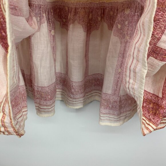 Wonderly Skirt Floral Print Midi Pull On Yellow Tassel Boho - Picture 6 of 11